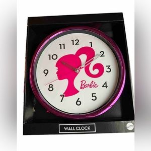 NWT BARBIE 11.5" HOT PINK Wall Clock